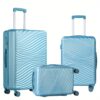 3 Pieces Luggage Set Carry On Suitcase Hardside Luggage With Tsa Lock Spinner Wheels, Lightweight Abs Material (20in/24in/28in)