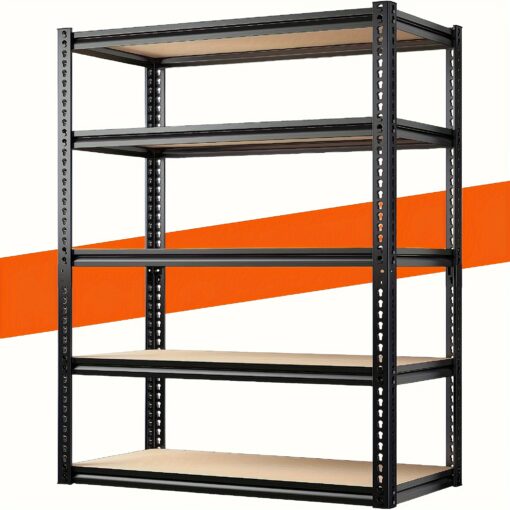 35.51" W X 11.89"d X 72"h Storage Shelves Garage Shelving 5 Tier Utility Rack Shelf, Adjustable Garage Shelves, Galvanized Steel Shelving Units For