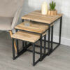 3Pc Teak Nesting Tables