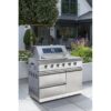 4 - Burner Free Standing Liquid Propane Gas Grill with Side Burner and Cabinet