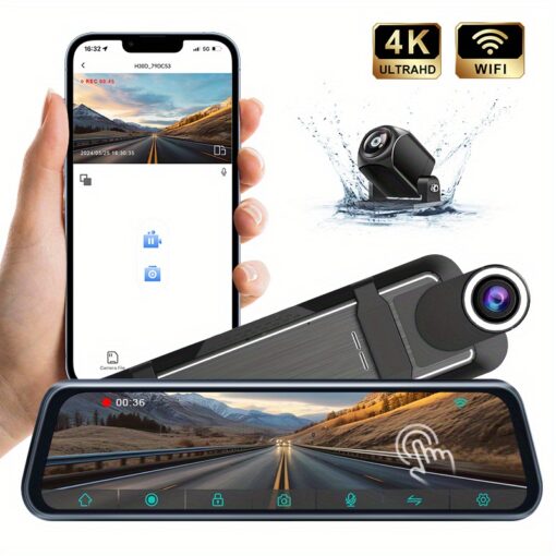 4k+1080p Car , Car And Rear , , - Car Dvr 6.99- Ips , 24- , For Ensuring