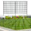 5/ 10 Panels No Dig Decorative Outdoor Garden Fence For Yard, 24/32/40 In (h) Animal Barrier Fencing Rustproof Metal Panel Border For Dog, Rabbits,