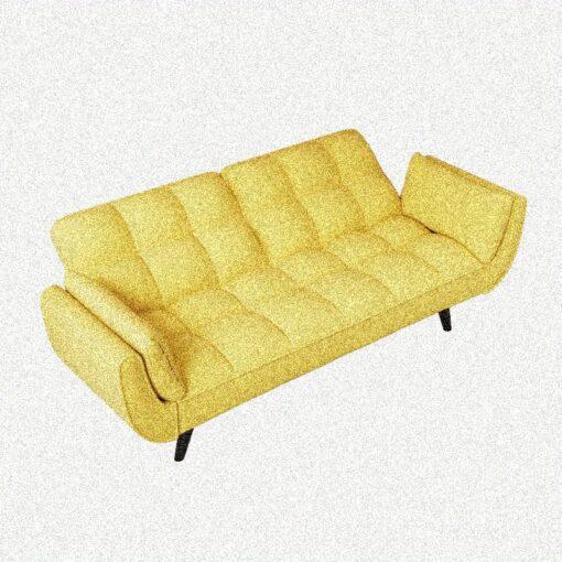 57 Inch For Apartment Bedroom. Soft With 2 Armrests And Throw Pillows. Comfortable, Fits Small Space. Ideal For Living Room And Home Decor. And