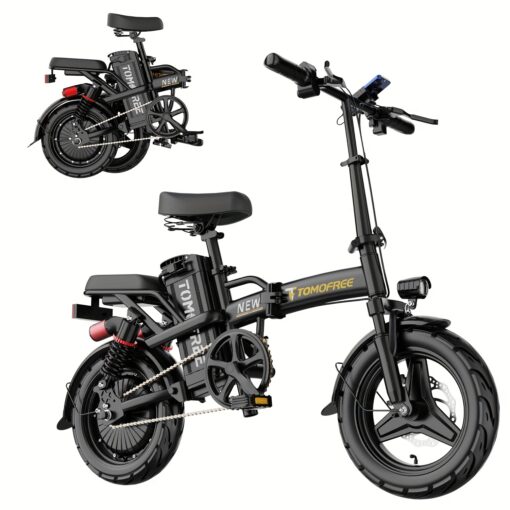 740w Electric Bike For Adults, 19mph Absorption Riding, 48v15ah, Max 40 , 14'' Tubeless Tire