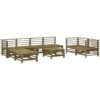 9 Piece Garden Lounge Set Impregnated Wood Pine Vidaxl