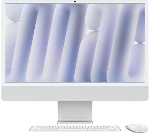 APPLE iMac 4.5K 24" (2024) - M4, 256 GB SSD, Silver, Silver/Grey