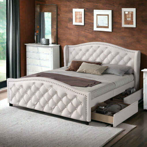 Aguadilla Upholstered Double (4'6) Storage Bed