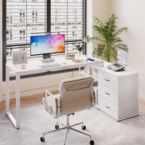 Ahriana 140cm W L-Shaped Computer Desk