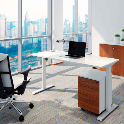 Alvera 140cm W Height Adjustable Rectangle Standing Desk