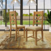 Alzenia Cross Back Dining Chair Oak - Pair (Set of 2)