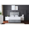 Amelia Upholstered Panel 4 Draw Divan Bed with Headboard