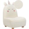 Animal Chair Polyester Upholstery Unicorn Shape Design Armless Plush Nursery Furniture for Children White Lulea