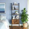 Anjolina 173cm H x 56cm W Metal Ladder Bookcase