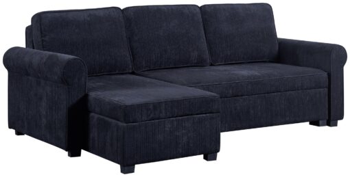 Argos Home Addie Velvet Reversible Storage Sofa Bed-Charcoal