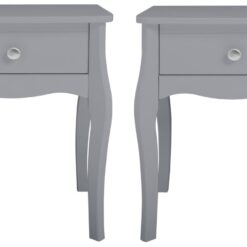 Argos Home Amelie 1 Drawer Bedside Tables Set - Grey