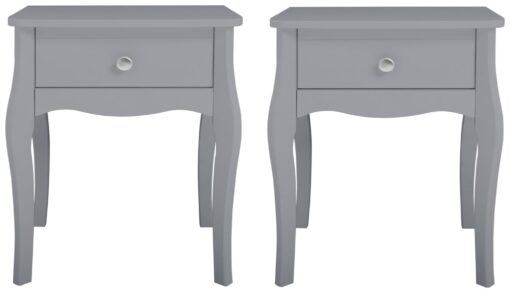 Argos Home Amelie 1 Drawer Bedside Tables Set - Grey