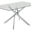 Argos Home Blake Glass 6 Seater Dining Table - Chrome