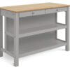 Argos Home Chicago Solid Wood 2 Seater Bar Island - Grey