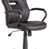 Argos Home Faux Leather Mid Back Gaming Chair - Black