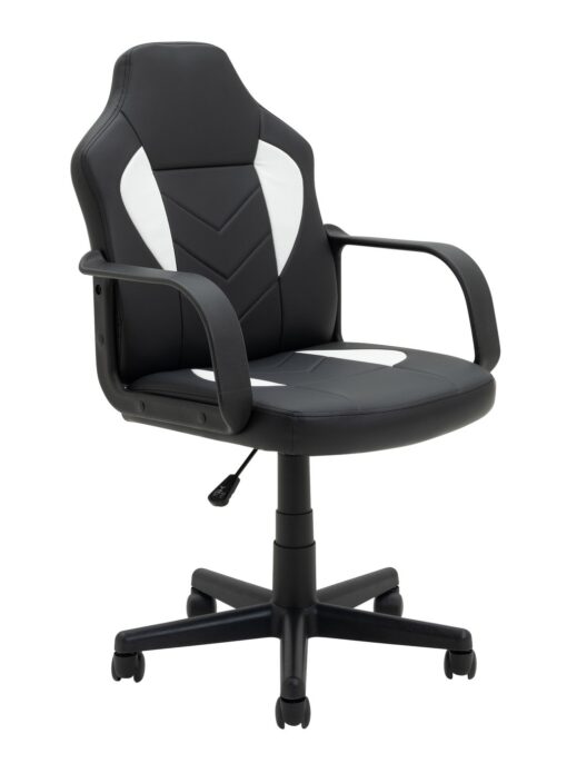 Argos Home Faux Leather Office Gaming Chair - Black