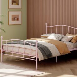 Argos Home Fleur Double Metal Bed Frame - Pink