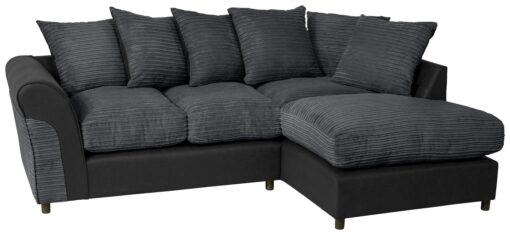 Argos Home Harry Fabric Right Hand Corner Sofa-Charcoal