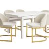 Argos Home Lyssa Extending Dining Table & 6 White Chairs