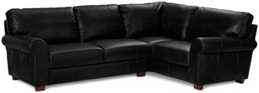 Argos Home Salisbury Leather Right Hand Corner Sofa - Black