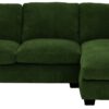 Argos Home Taylor Fabric Right Hand Chaise Corner Sofa-Green