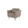 Armchair with Wooden Legs In Scandinavian Style Kamille