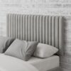 Aspire Grant Velvet Double Headboard- Silver