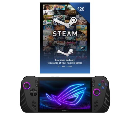 Asus ROG Ally X Handheld Gaming Console & £20 Steam Wallet Card Bundle - AMD Ryzen™ Z1 Extreme, 1 TB SSD