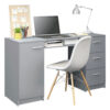 Athiya Computer Writing Desk with 3 Drawers, 1 Door and 1 Storage Shelf - 45 D x 136 W x 77 H cm