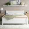 Aubrey Solid Wood Low Profile Bed Frame with Mattress