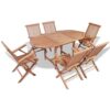 B-ware 7 Piece Outdoor Dining Set Solid Teak Vidaxl