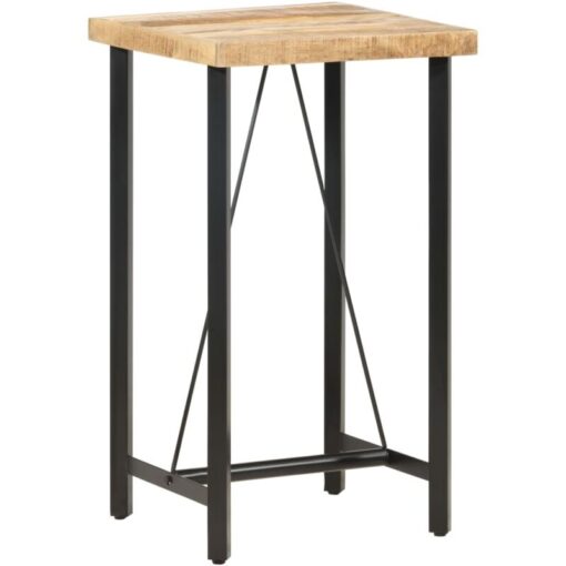 Bar Table 60x60x107 cm Rough Mango Wood Vidaxl