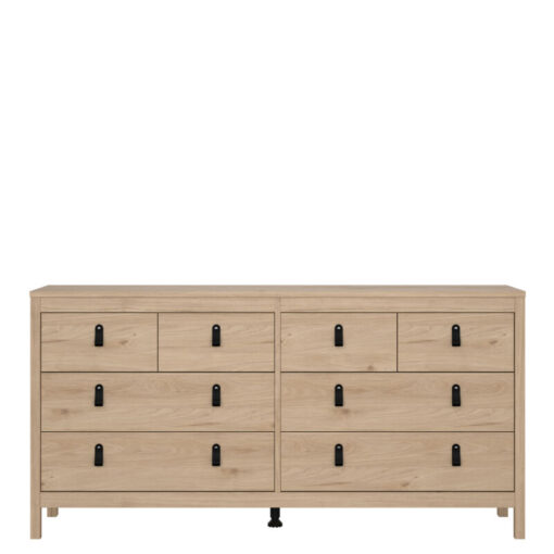 Barcelona Double dresser 4+4 drawers in Jackson Hickory Oak