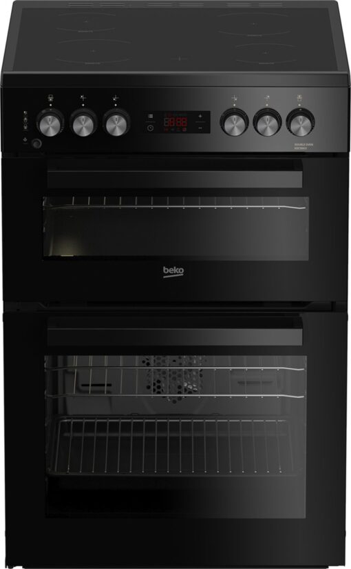 Beko KDCS663K 60cm Double Oven Electric Cooker - Black