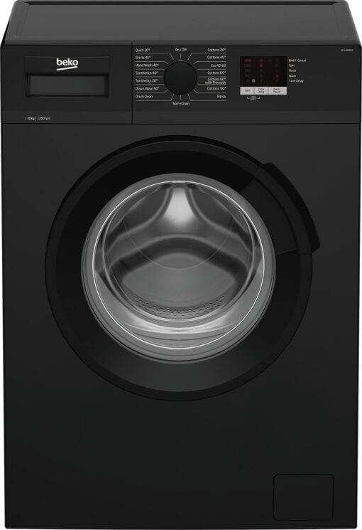 Beko WTL82051B 8KG 1200 Spin Washing Machine - Black