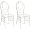 Beliani - Modern Set of 2 Dining Chairs Plastic Dining Room Furniture Transparent Midway