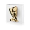 Boyter White/Gold 33Cm Ceramic Table Vase