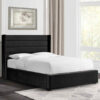 Brando Bed Double Plush Velvet Silver