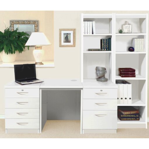 Brelon 5 Piece Rectangular Computer Desk Office Set with Hutch