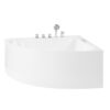 Burwinda 1330 mm x 1870 mm Corner Whirlpool Bathtub with 8 Jets