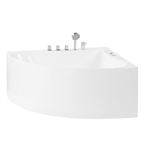 Burwinda 1330 mm x 1870 mm Corner Whirlpool Bathtub with 8 Jets