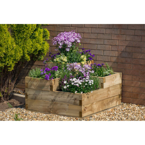 Caledonian Tiered Raised Bed - With Base - 90 X 90Cm (Home Delivery)