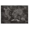 Chalk Typography World Map 3.2m x 4.8m Textured Matt Peel & Stick Wall Mural