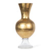 Clear/Gold 77Cm Glass Table Vase