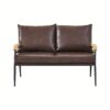 Clipop Loveseat Modern Faux Leather Sofa Upholstered Accent Chair Armchair With Sturdy Metal Frame And Pillow For Living Room, Bedroom, Office