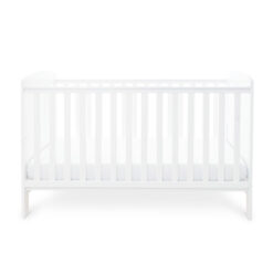 Coleby Classic Cot Bed and Premium Sprung Mattress - White